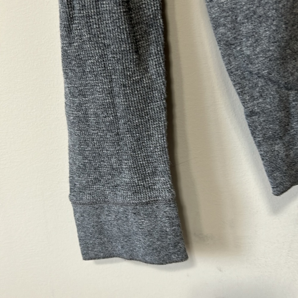 VINCE Mens Hoodie V Neck Long Sleeve Henley Button Placket Top Gray Sz M - Picture 5 of 10